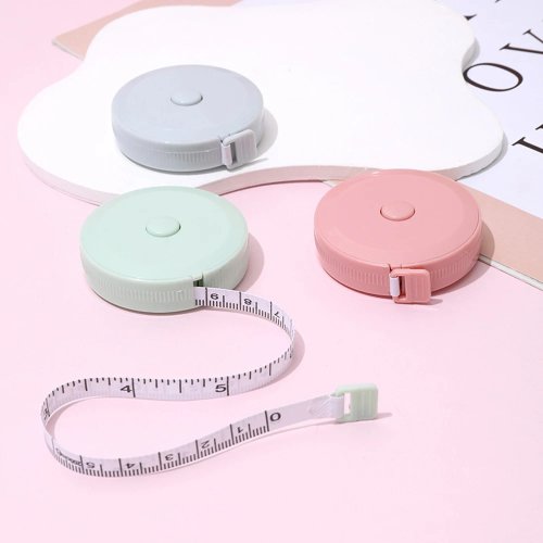 Cinta métrica retráctil 1,5 m portátil para costura - carcasa suave, cinta flexible para ropa (1 pz)