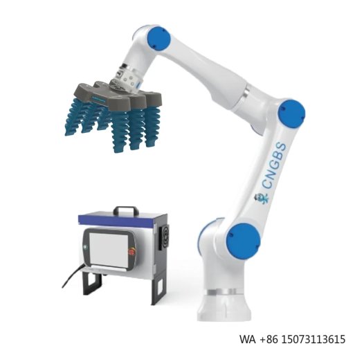 Robot kolaboracyjny 6-osiowy (udźwig 15 kg) z równoległym miękkim chwytakiem 6-palowym do delikatnego pick-and-place