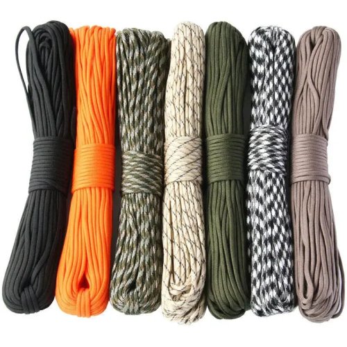 550 Paracord, 7‑core Ø4mm — 5/15/30 m camping & survival cord for lanyards, parachutes, tents and outdoor gear