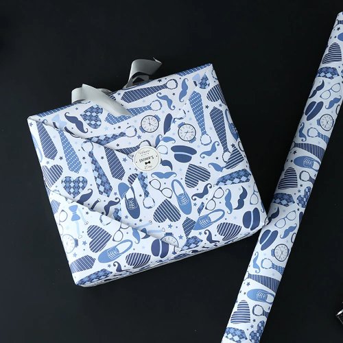 50x70 cm Men's gift wrapping paper — ideal for birthday, Father's Day, Valentine's, party décor & DIY crafts