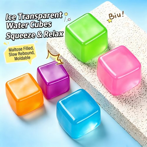 Cubo fidget squishy de recuperação lenta — brinquedo sensorial para alívio da ansiedade, decoração de secretária e presente para crianças e adultos