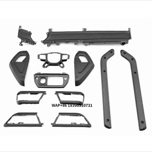 Kit cover finitura in carbonio dry per console centrale e leva del cambio Land Rover Defender (dal 2020)