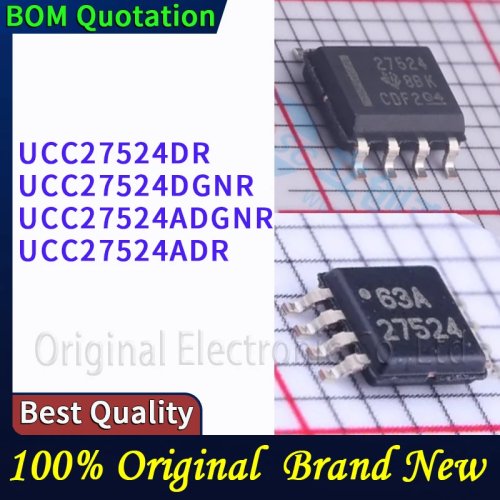 Driver MOSFET UCC27524 (UCC27524DR / UCC27524DGNR / UCC27524ADR) — Em stock, envio em 48 h