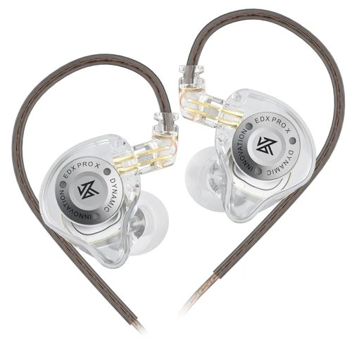 KZ EDX PRO X in-ear oordopjes, dynamische driver, Hi‑Fi bas, afneembaar 2‑pin kabel, ruisonderdrukking