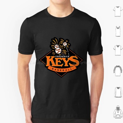 T-shirt Frederick Keys in cotone unisex con stampa personalizzabile (DIY) – tema baseball, lega/giocatore