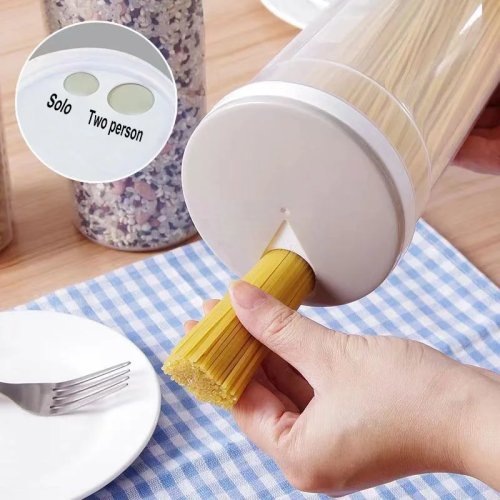 Pojemnik na makaron spaghetti – plastik spożywczy z zamykanym wieczkiem (1 szt.)