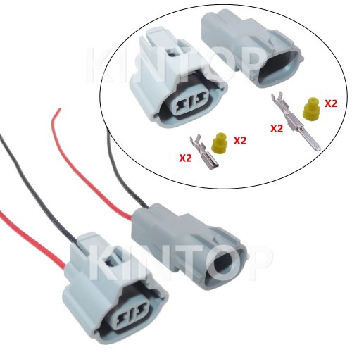 Kit 1 connecteur 2 broches gris pour climatisation automobile MG640864-5 (7223-1324-40) prise étanche