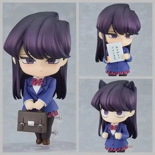 تمثال PVC مقاس 10 سم لكومي شوكو (Komi‑san) — دمية/مجسّم أنيمي قابل للجمع مع علبة — هدية لعيد الميلاد