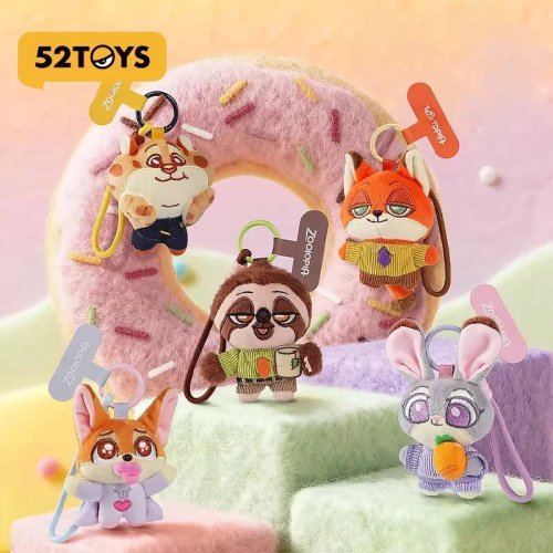 52TOYS Crazy Animal City Blind Box Keychain - Surprise Collectible Backpack Charm, Anime Figure Gift