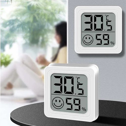 Mini LCD Digital Indoor Thermometer & Hygrometer - Temperature & Humidity Meter Gauge (Weather Station)