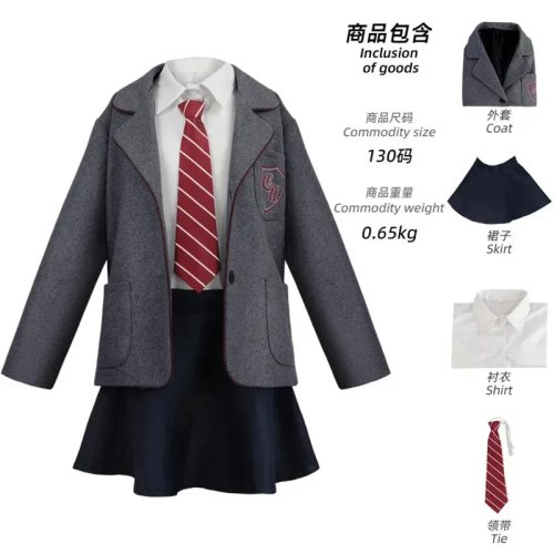Disfraz Matilda: El Musical — Uniforme escolar con abrigo, falda y sombrero para niñas y mujeres (cosplay)