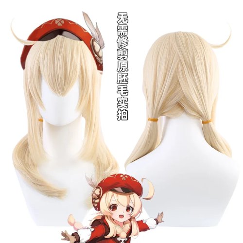 Parrucca cosplay sintetica due codini, fibre resistenti al calore, stile anime/game