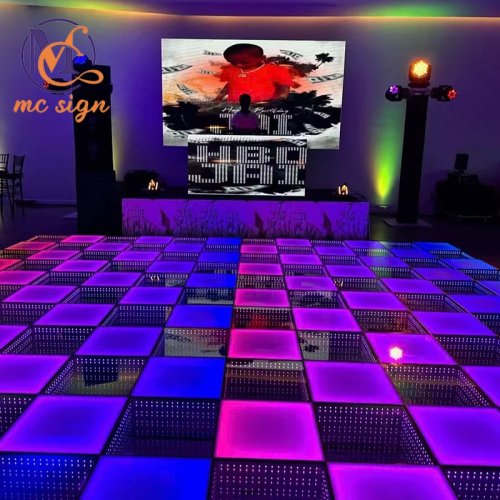 Panel podłogi tanecznej LED RGB efekt lustra nieskończonego, magnetyczny, wodoodporny IP67 2025 – Oświetlenie DJ/scena/wesele/impreza