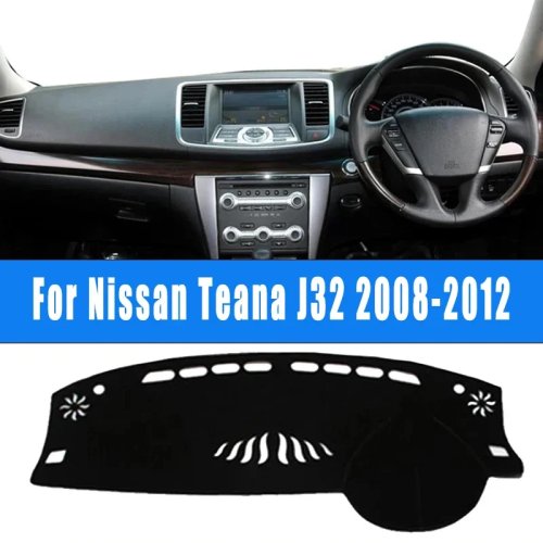 Tapete de tablier antiderrapante e proteção solar para Nissan Teana J32 (2008–2012) – capa sob medida para consola central