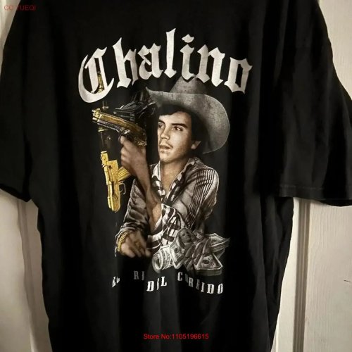 Y2K Chalino Sanchez "El Rey Del Corrido" vintage-washed graphic T-shirt, comfortable relaxed fit, XXL (2XL)