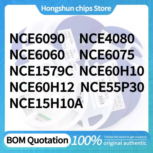 NCE 시리즈 전자 부품 (모델: NCE6075, NCE6060, NCE60H12, NCE60H10, NCE1579C, NCE6090, NCE15H10A, NCE55P30, NCE4080) - 재고 있음