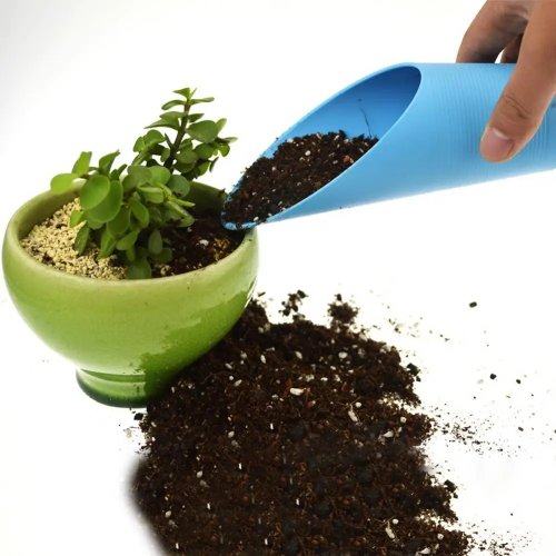 Mini pá de plástico para vasos — ferramenta para plantar suculentas