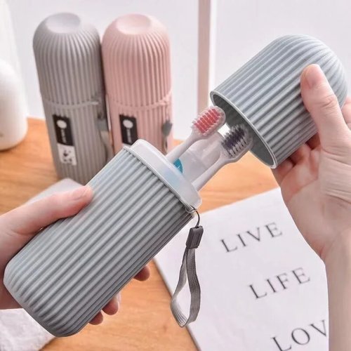 Étui de voyage pour brosse à dents et dentifrice — Boîte protectrice contre saleté et chocs