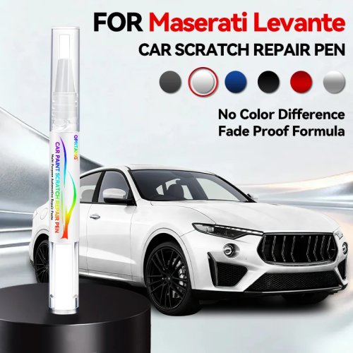 Penna ritocco vernice per Maserati Levante (2016-2025) – Ripara graffi, Bianco 268A / Nero NMN / Blu 406C / Grigio 571A