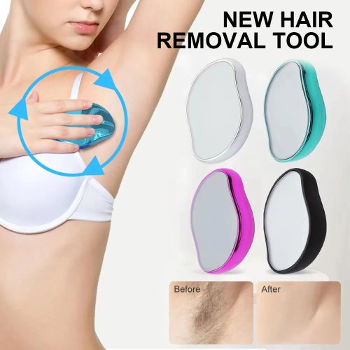Crystal Hair Eraser — reusable physical epilator for body hair removal, safe and easy to clean