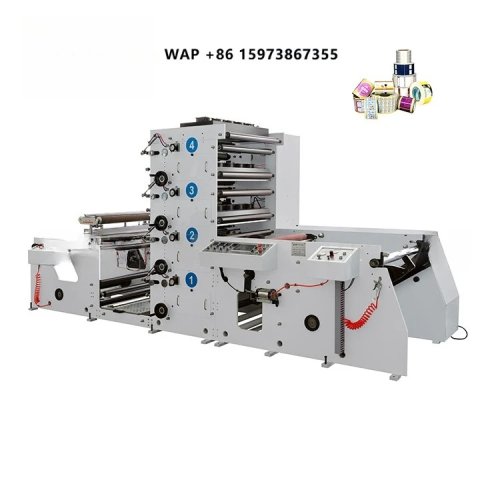 Máquina de impressão flexográfica 6 cores totalmente automática — alta velocidade, bobina-a-bobina para BOPP (filme/papel)