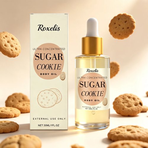 Roxelis 바디오일 30ml '스윗 쿠키' 향 – 보습·피부 부드러움, 마사지용 향 오일