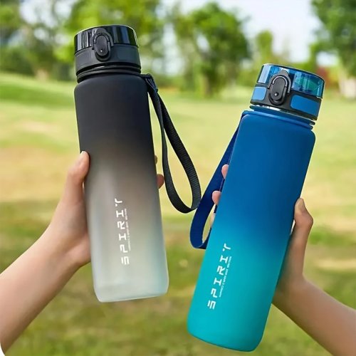 Gourde dégradée 600 / 750 / 1000 ml — pour sport, camping et voyage, idée cadeau parfaite