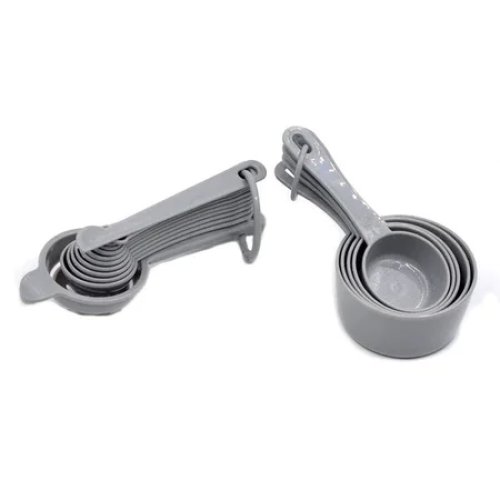 Set de medidores 17 piezas (cucharas y tazas) de plástico, cucharilla para condimentos/café y separador de claras, utensilios de cocina para repostería