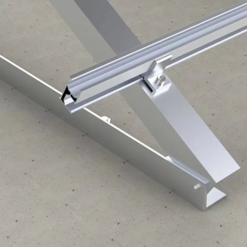 Suporte de fixação solar para telhados de chapa — montagem para painéis solares em telhado metálico