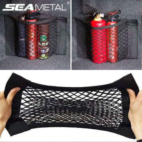 Rete organizer per bagagliaio auto - rete portaoggetti universale e tasca sul sedile con velcro