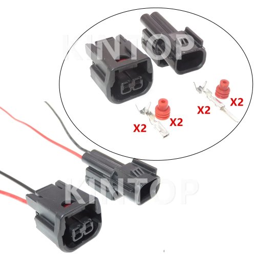 Set 1 connettore 2 pin impermeabile maschio/femmina per cablaggio fanale fendinebbia Honda 6189-7408 / 6181-6851