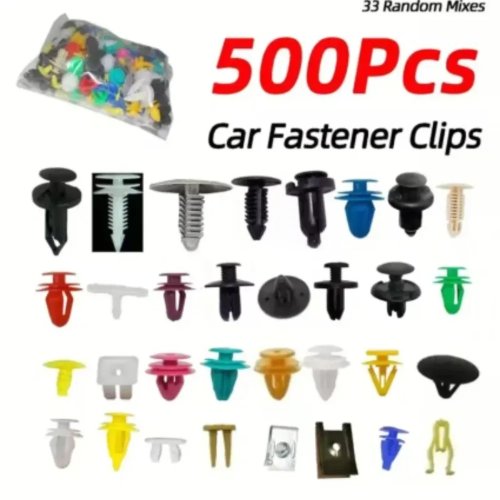 Kit clip di fissaggio auto universale — 30 tipi, 500/200/100 pezzi — clip per paraurti, pannelli porta e rivetti