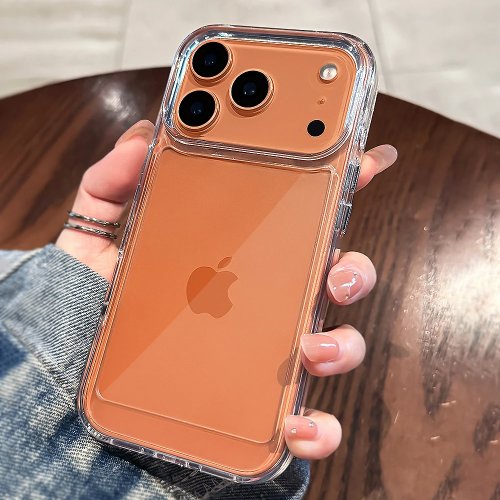 غطاء شفاف فاخر مضاد للصدمات من الأكريليك لهواتف iPhone 11/12/13/14/15/16/17 (Pro / Pro Max / Air / Plus) - بامبر شفاف