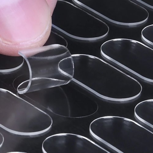 100 pzas puntos adhesivos doble cara transparentes – masilla adhesiva removible sin residuos para madera, vidrio, metal y plástico