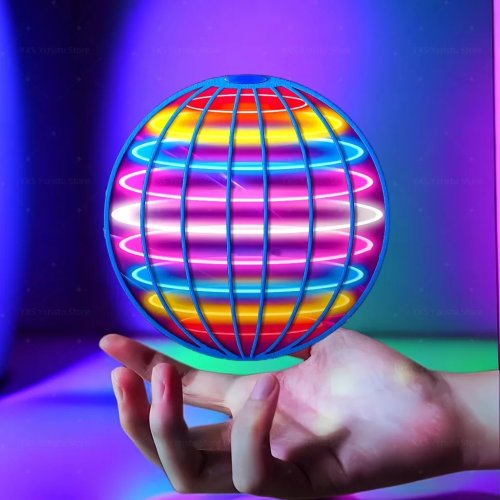 LED Flying UFO Ball Toy — Automatic Spinning Hover Ball with Dazzling Lights — Gift for Kids