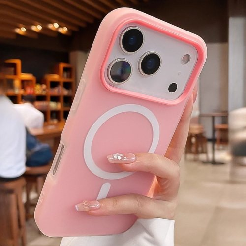 حافظة فاخرة 2 في 1 مغناطيسية مضادة للصدمات من سيليكون سائل مع دعم MagSafe لهواتف iPhone 17 Pro Max/16/15/14 Plus/13/12/11