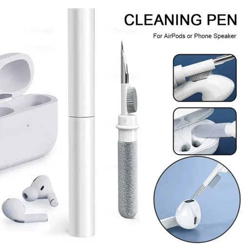 Kit de limpeza para AirPods Pro/3/2/1 — escova/pen para estojo e auscultadores, compatível com iPhone e Xiaomi