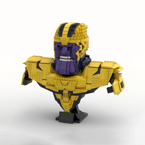 طقم 956 قطعة MOC تمثال نصفي لثانوس - قطع بناء على غرار ليغو، مجموعة نموذج Marvel للتركيب، لعبة تعليمية DIY، هدية عيد الميلاد
