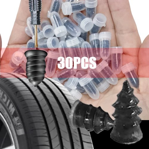 Kit 10/30 un. pregos de borracha para reparação de pneus – universal para carro, mota, camião, scooter e bicicleta – ferramenta para reparar furos