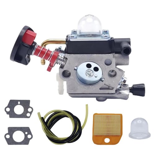 Carburador de substituição 42371200621 para aparador de sebe HS82/HS82T/HS82R/HS87T/HS87R - kit com filtro de ar, tampa de combustível, mangueiras e juntas