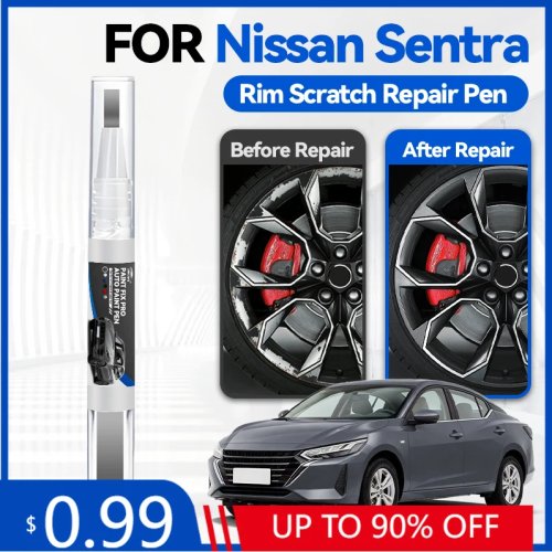 Caneta de retoque para cubo da roda Nissan Sentra 1990-2025 (B13–B18) - tinta reparadora de riscos