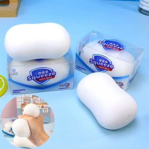 Simulated Soap Squishy Toy – Soft Anti-Stress Fidget, Party Favor & Desktop Decor