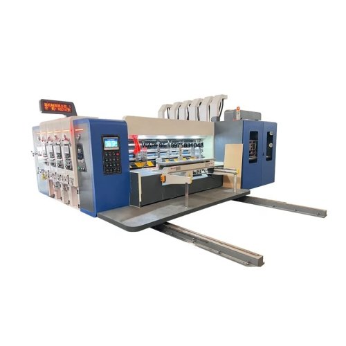 Volautomatische multifunctionele machine voor het maken en bedrukken van golfkartonnen dozen