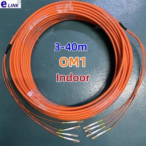 Cabo de fibra óptica multimodo OM1 4 fibras (62,5/125 µm) para interior, 5/10/20/30 m, patch LC/LC, SC, FC, ST