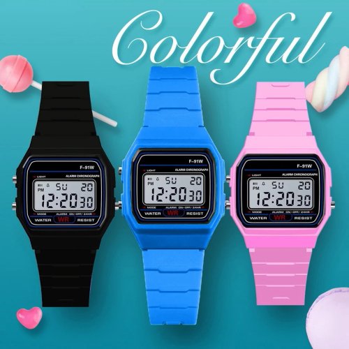 Militär Sport Analog-Digital LED Armbanduhr für Herren, Damen & Kinder, wasserdicht, mit Alarm