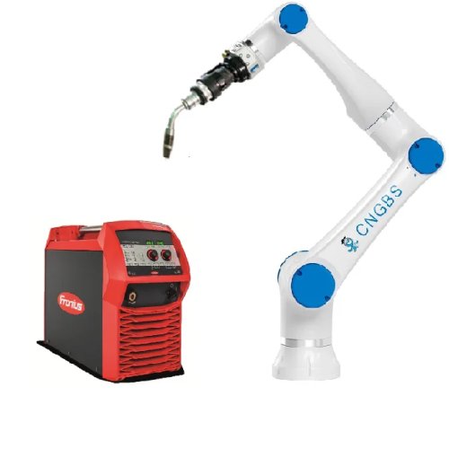 Lengan robot 6 sumbu, beban 10 kg, lengkap dengan obor las dan mesin las