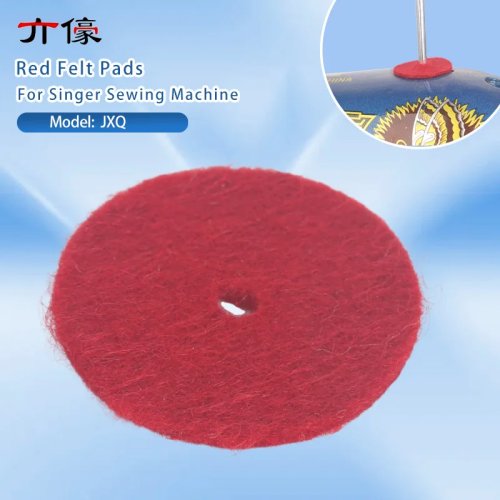 Almohadillas de fieltro rojas para eje del carrete — accesorio para máquina de coser Singer
