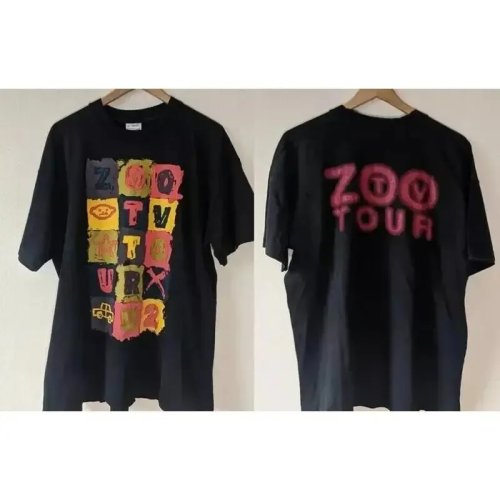 ヴィンテージ U2 Zoo TV Tour 1992 コットンTシャツ — サイズ S〜5XL