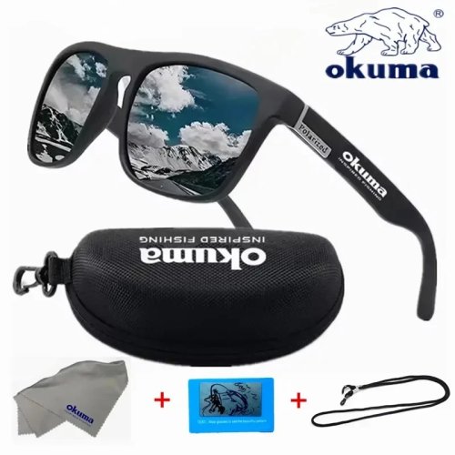 Lunettes de Soleil Polarisées Okuma UV400 Unisexe — Pour Chasse, Pêche, Conduite et Vélo — Étui Optionnel
