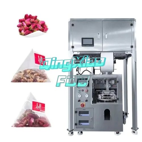 Automatic triangular (pyramid) tea bag packaging machine - high-speed pellet tea packer for industrial use, easy to operate